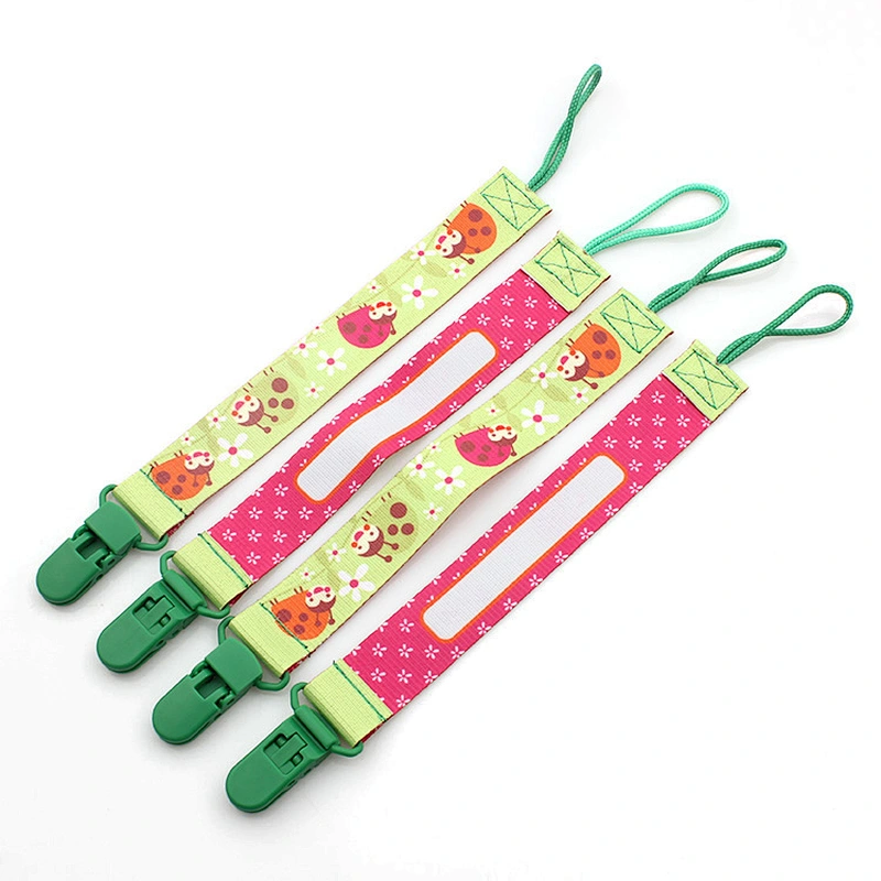 Eco-friendly cute custom printing baby pacifier clip with design and sample free
