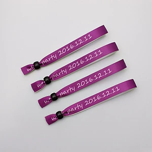 Free design satin ribbon wristband friendship bracelets with customized logos