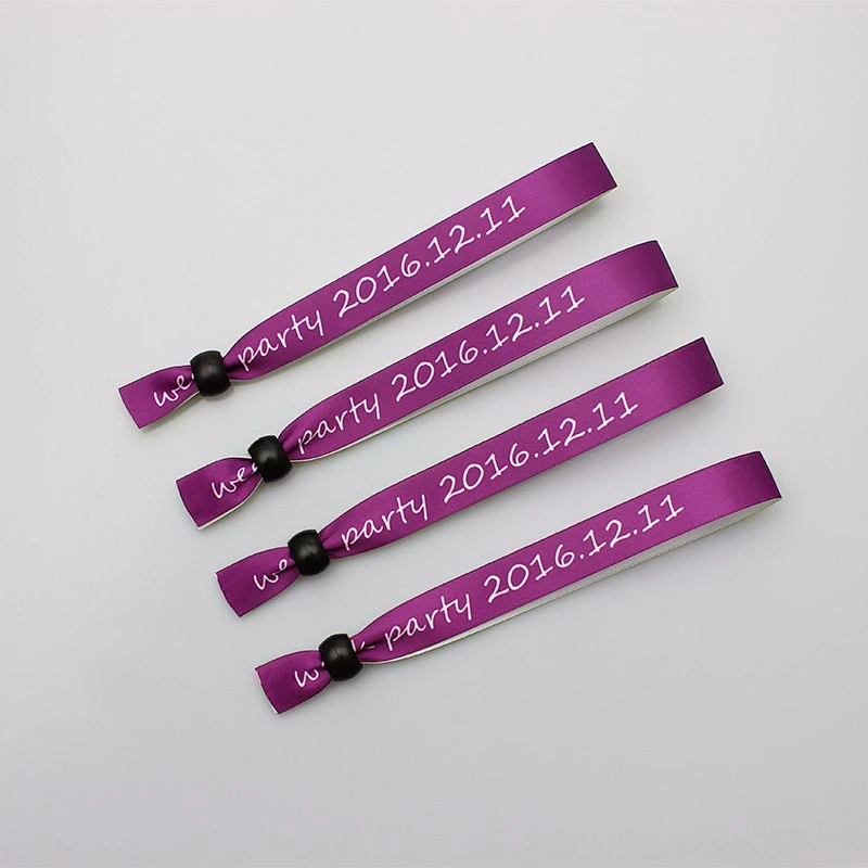Free design satin ribbon wristband friendship bracelets with customized logos