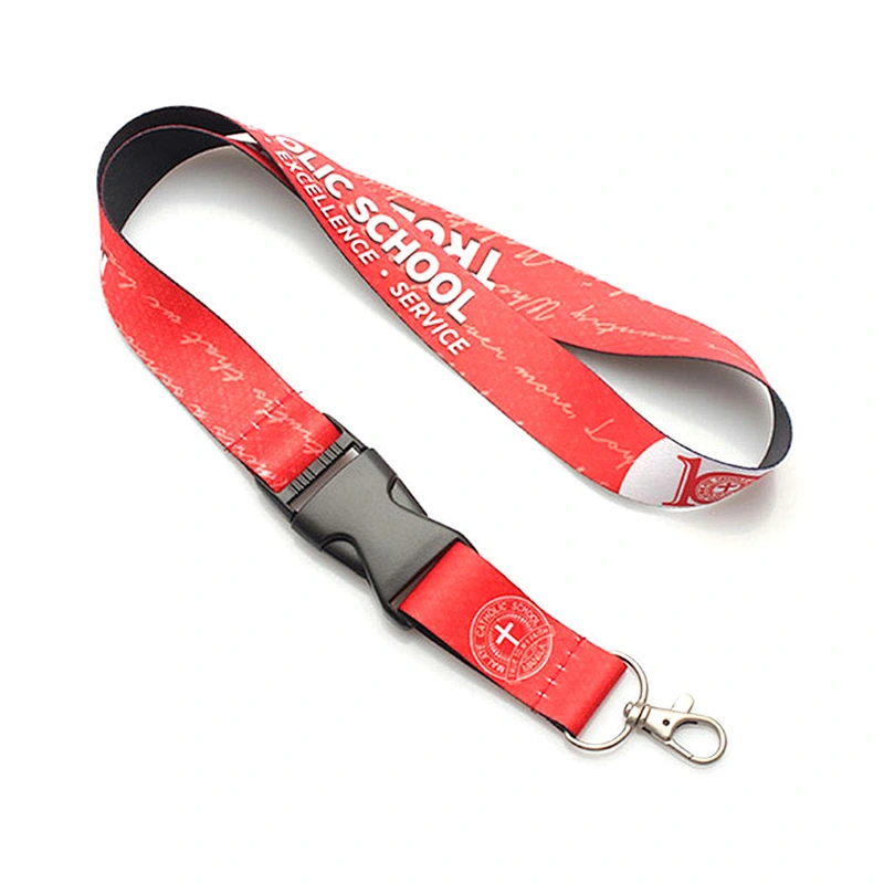Personalized logo cheap neck printed custom polyester lanyards