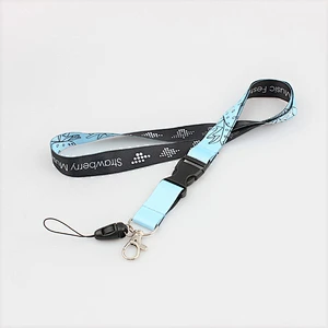 Fashion style polyester material customised personalized print lanyard
