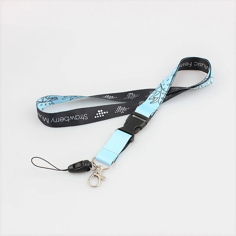 Fashion style polyester material customised personalized print lanyard