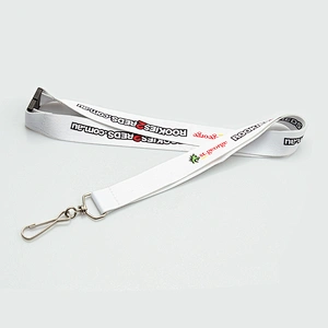 2019 custom heat transfer polyester lanyard with safety clip