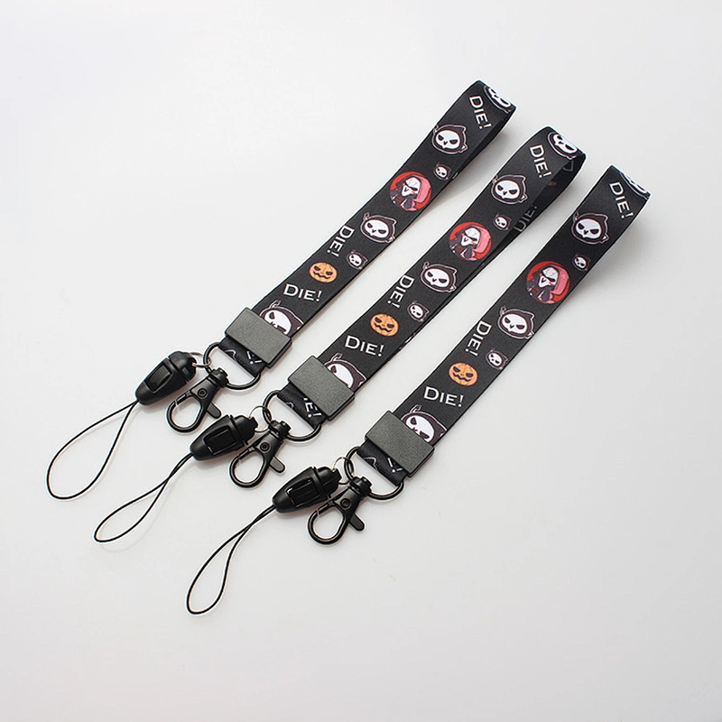 Custom polyester sublimation printed hand wrist strap lanyard
