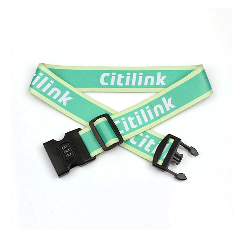 Wholesale High Quality Custom Polyester Adjustable Luggage Belt with Logo Printing
