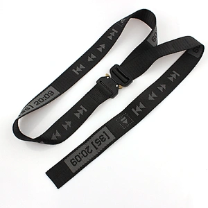 Woven fabric custom logo durable adjustable belt with high quality