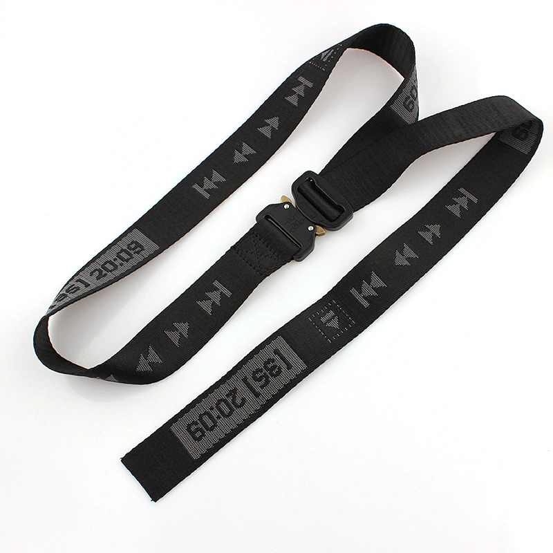 Woven fabric custom logo durable adjustable belt with high quality
