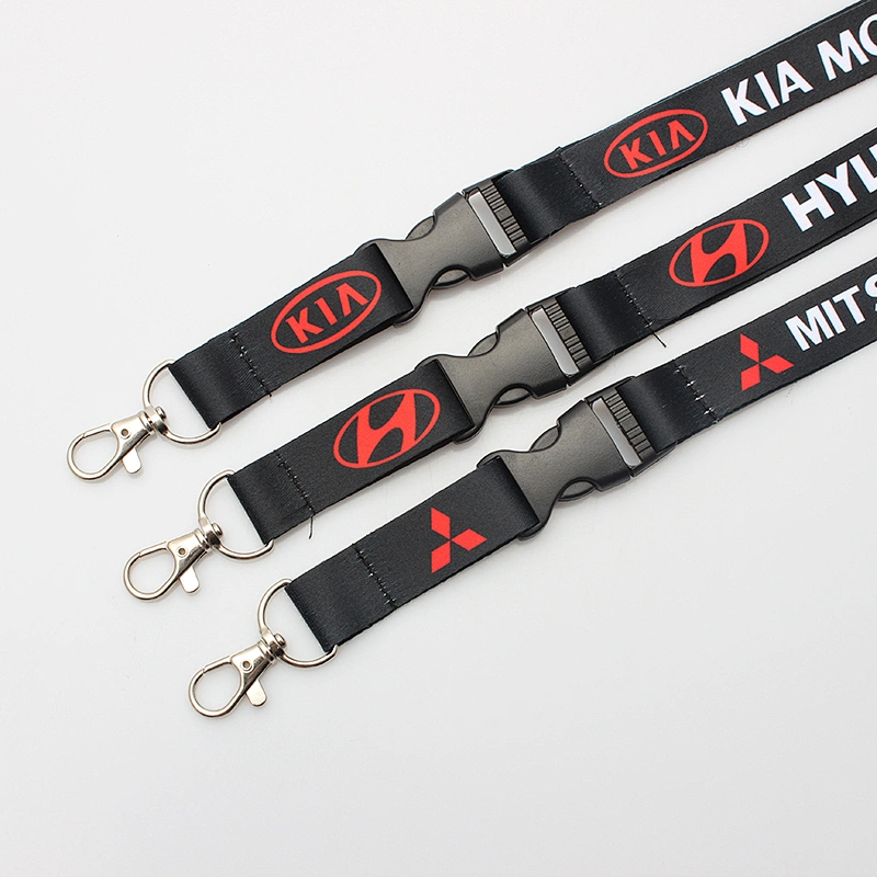 Metal hook nylon disconnected neck lanyard snap buckle for business