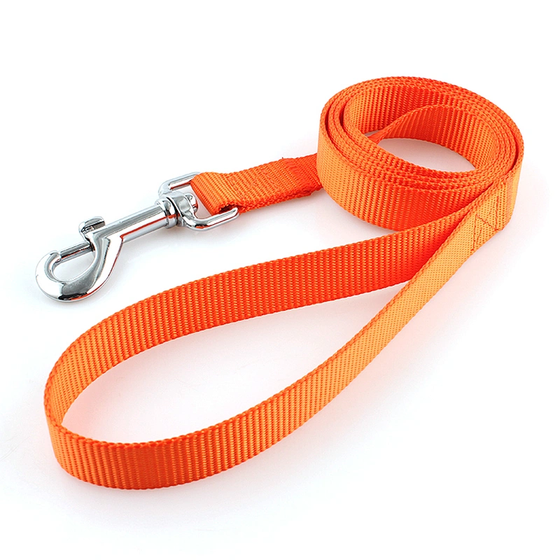 Factory price custom logo pure color orange dog leash