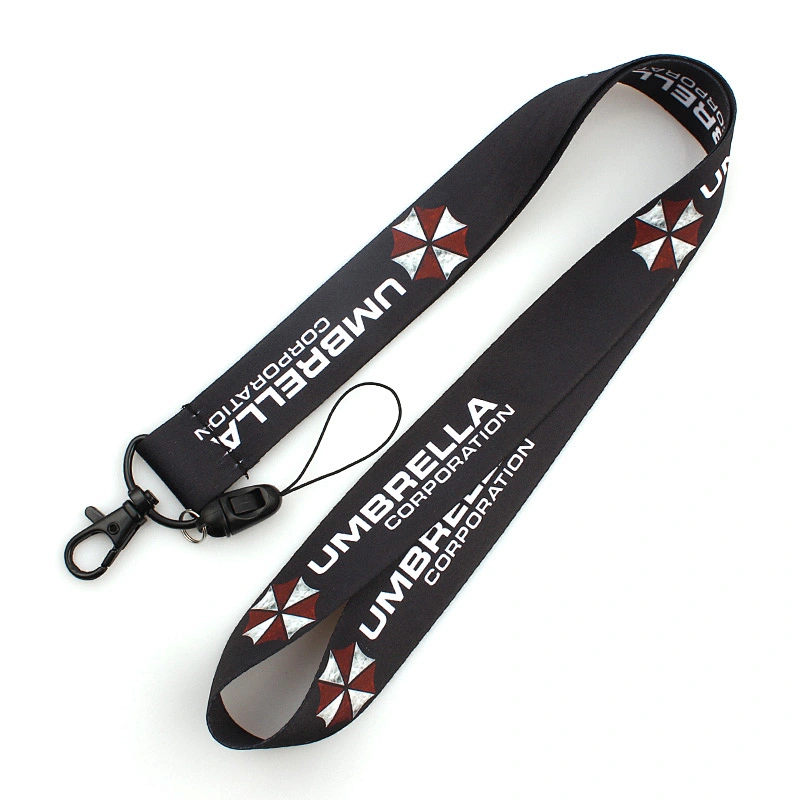 Cheap custom polyester security lanyard heat press