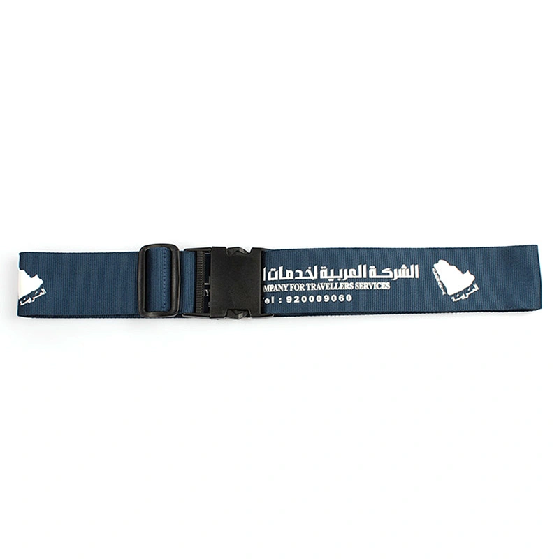 Factory Fashion Travel Cross Silk Printed Luggage Belt With Breakaway Hook