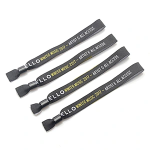 Promotion personalized woven wristbands with any logo design