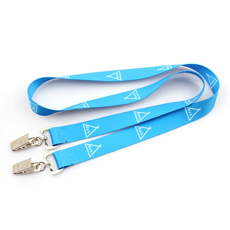 Competitive prices double end fashion designer lanyard with metal hooks