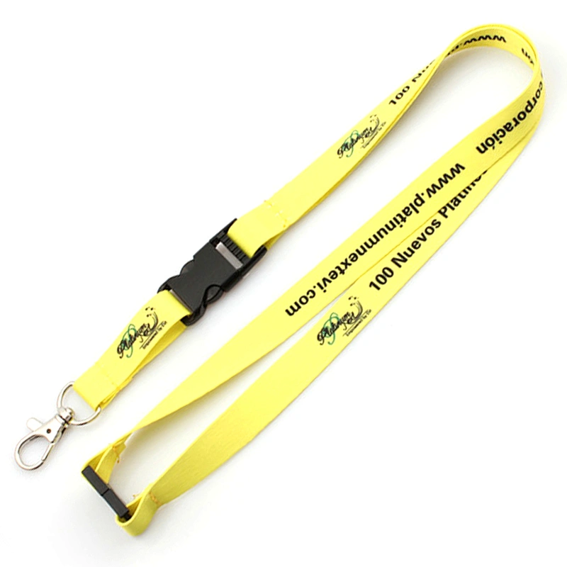 Cheap custom design your own polyester heat transfer printed lanyard