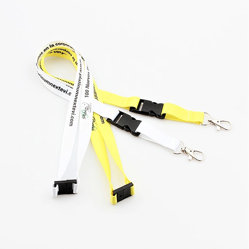 Heat transfer printing custom separable lanyards with accessories
