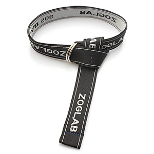 High quality custom print logo fabric belts for men with your logo