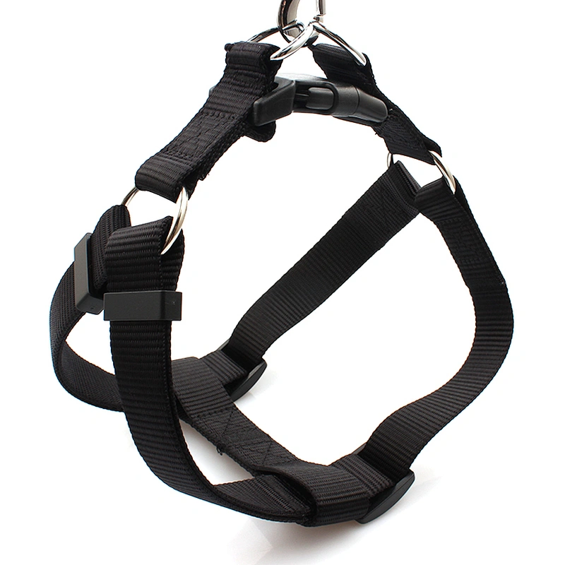 Premium custom black easy walk nylon dog safety harness