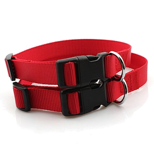 Adjustable factory cheap nylon custom pet dog collar