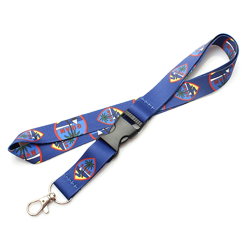 Polyester cheap personalized single side one color custom printed lanyard no MOQ