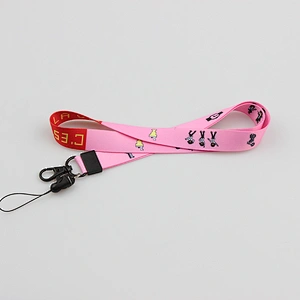 Hot sale printed your own logo heat transfer polyester neck lanyard with sample free