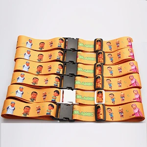 Wholesale top quality carrier straps travel luggage belt with logo printing