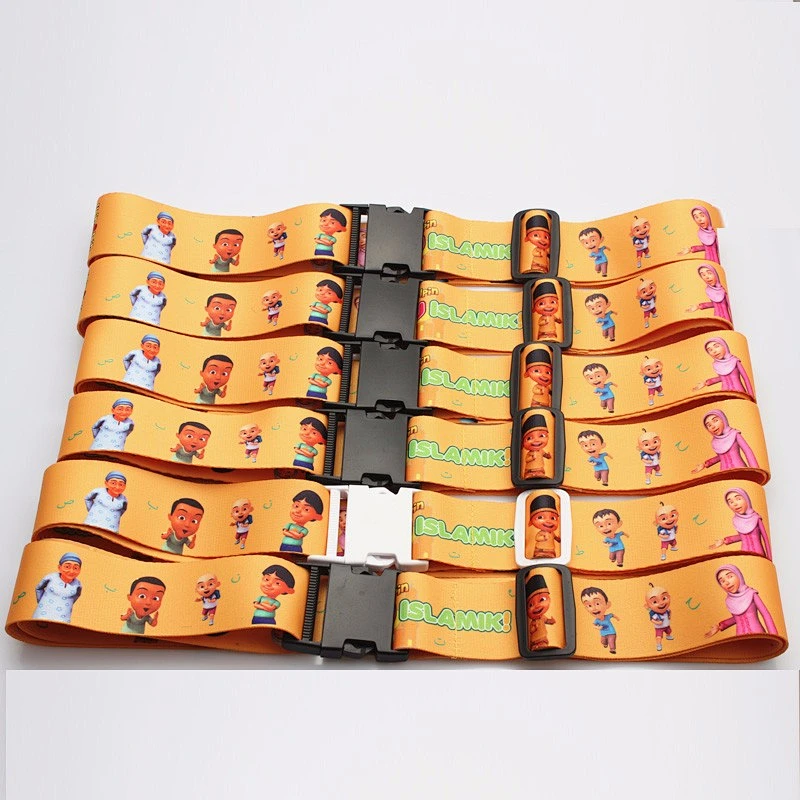 Wholesale top quality carrier straps travel luggage belt with logo printing