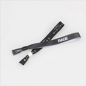Experienced cheap custom made thin terry cloth festival woven wristbands