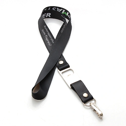 Cheap custom design your own logo neck strap custom bottle opener lanyard