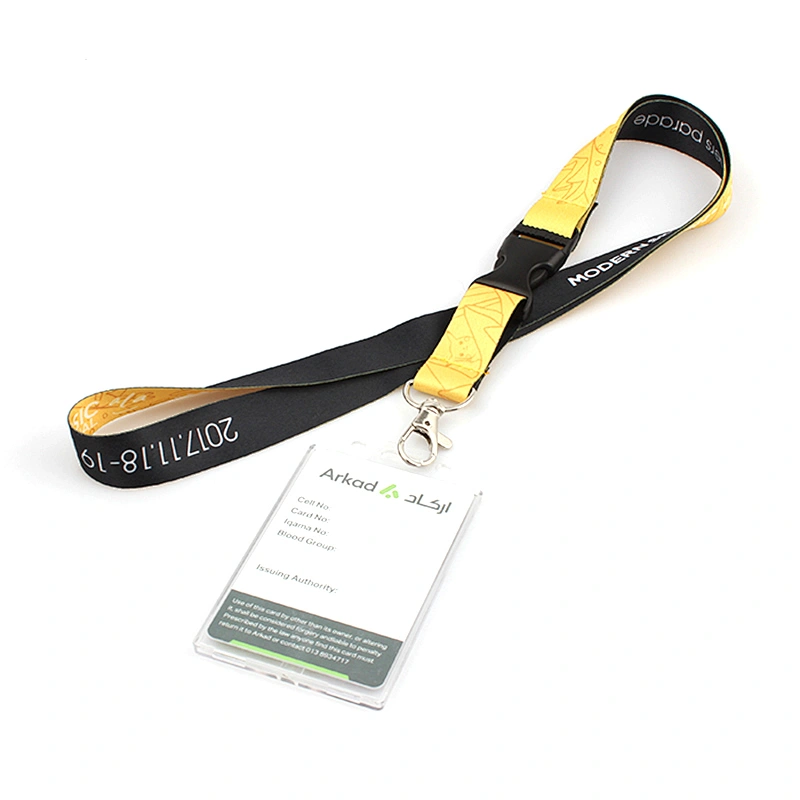 Flat polyester cheap personalize single custom sublimation lanyard