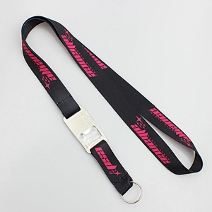 Custom bottle opener lanyard sublimation printed