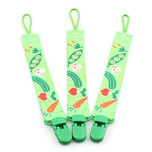 China supplier custom food grade baby bites pacifier clip chain