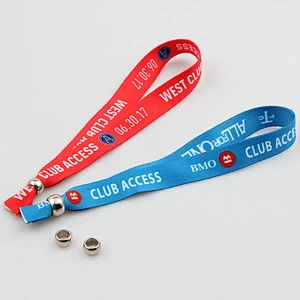 Latest trend cheapest custom party decoration wristband fabric bracelets