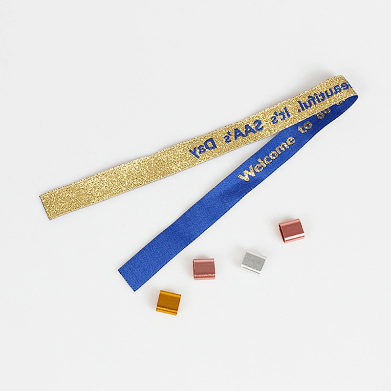 Friendship bracelet cheap custom embroidered festival woven wristband