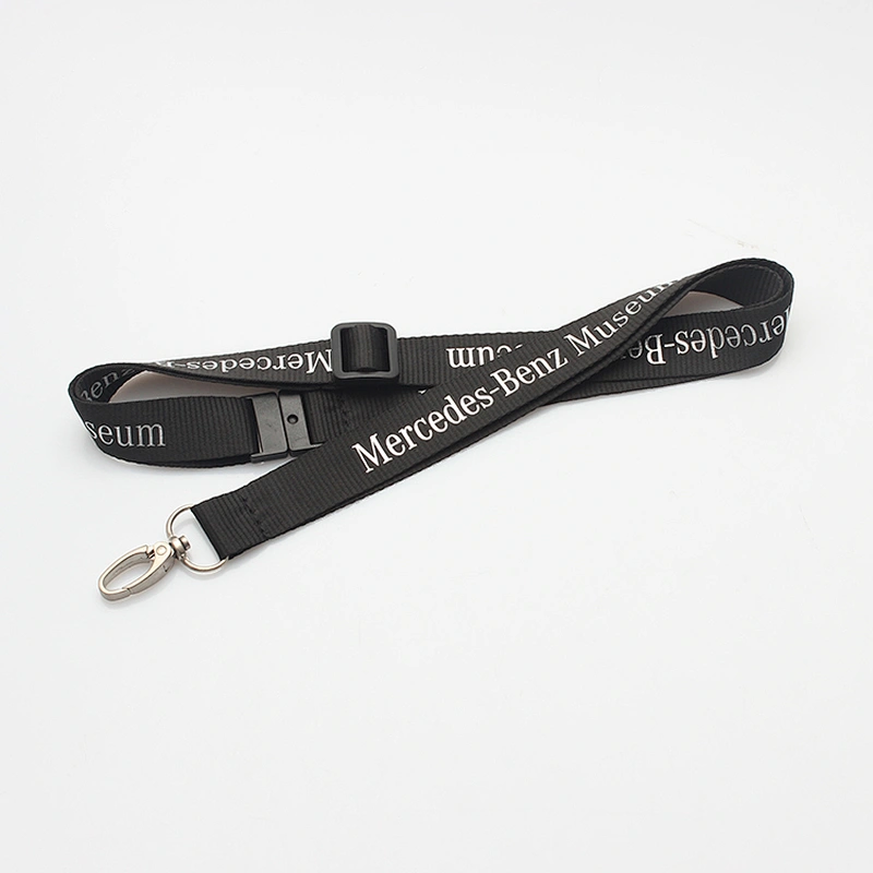 Factory sale silk screen printing breakaway neck lanyard badge holder adjustable custom logo