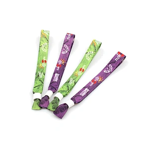 Non removable security printed wristband for festival events