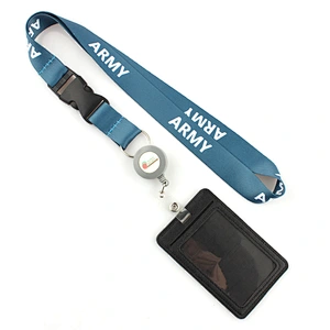 Sublimation retractable lanyard with pull reel for promotion