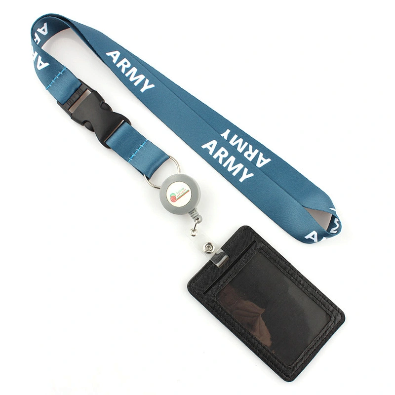 Sublimation retractable lanyard with pull reel for promotion