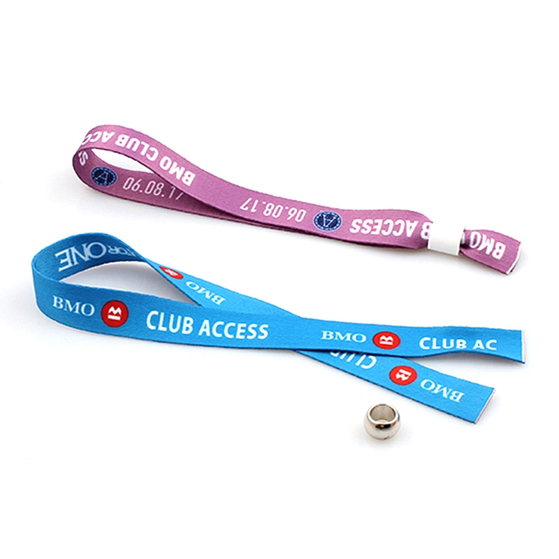 Custom logo advertising fabric wristband for events or festival gift