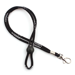 High end thick polyester embroidery lanyard keychain with custom logo