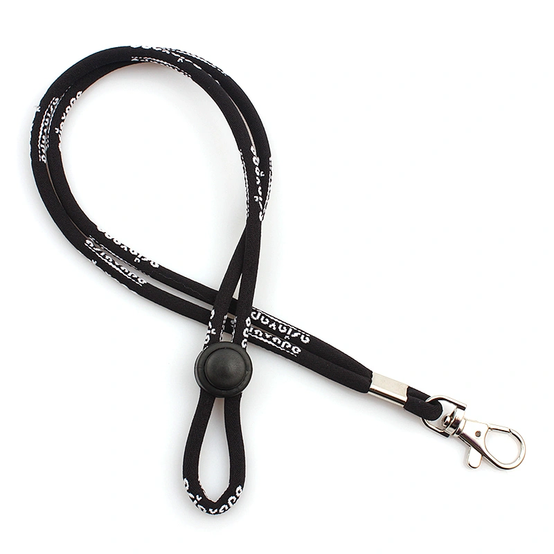 High end thick polyester embroidery lanyard keychain with custom logo