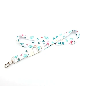 Custom Heat Transfer Printing Neck Lanyard With beer opener and metal hook