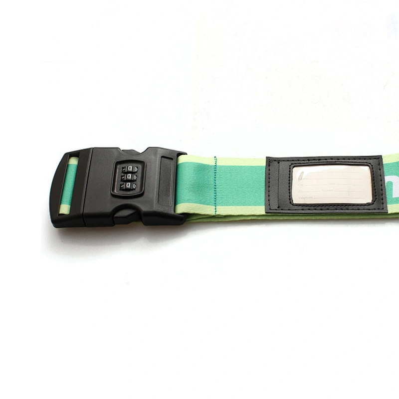 Custom design your logo heat transfer printing luggage belt with password lock
