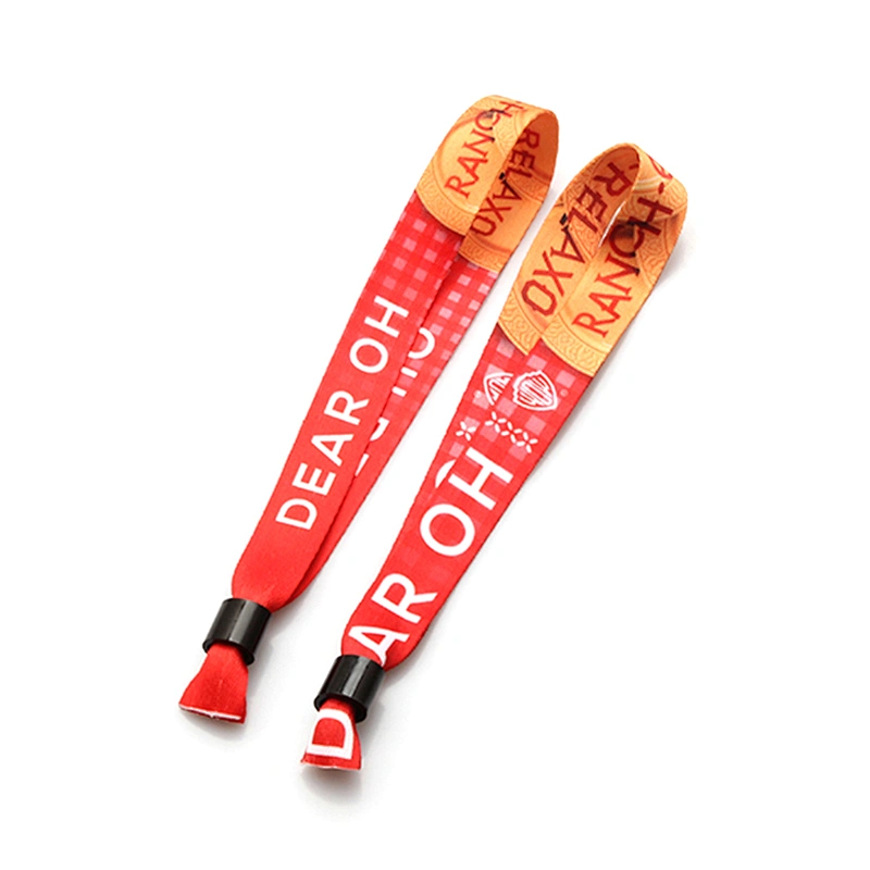 Colorful heat transfer printing wristbands for events