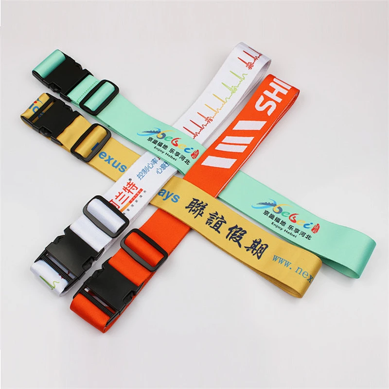 Wholesale personalized design lockable fabric luggage straps for travel