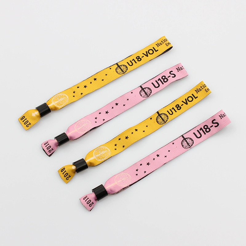 Event fabric wedding party wristbands with beautiful logo