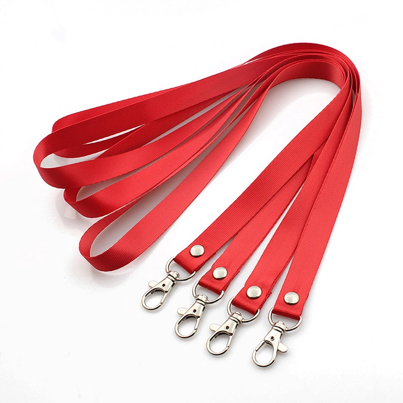 Eco-friendly 16mm  red nylon lanyard for card