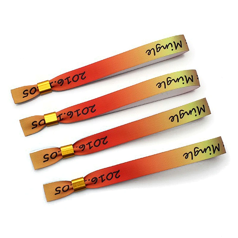 Custom cheap one-time colorful logo printing wristband