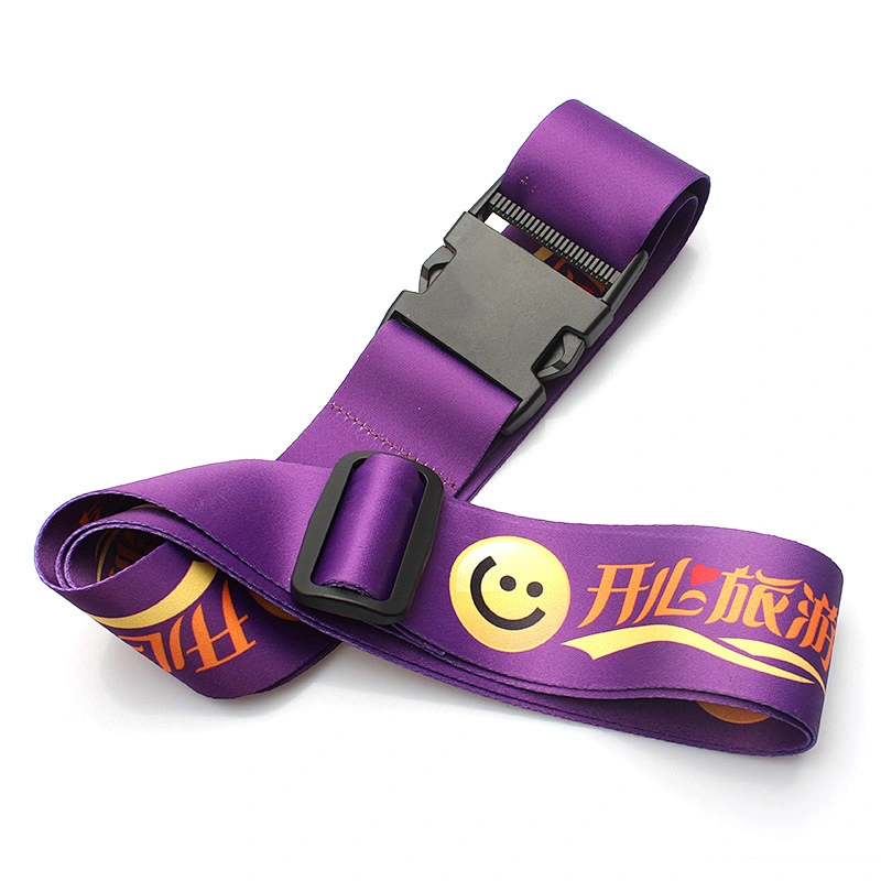Sublimation cartoon pattern lovely printed luggage straps with removable buckle