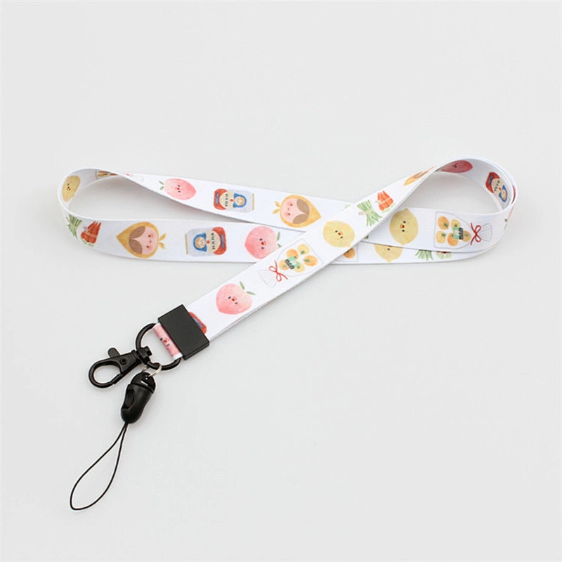 Cheap custom printed lanyard polyester design your own lanyard no minimum for mobile phone