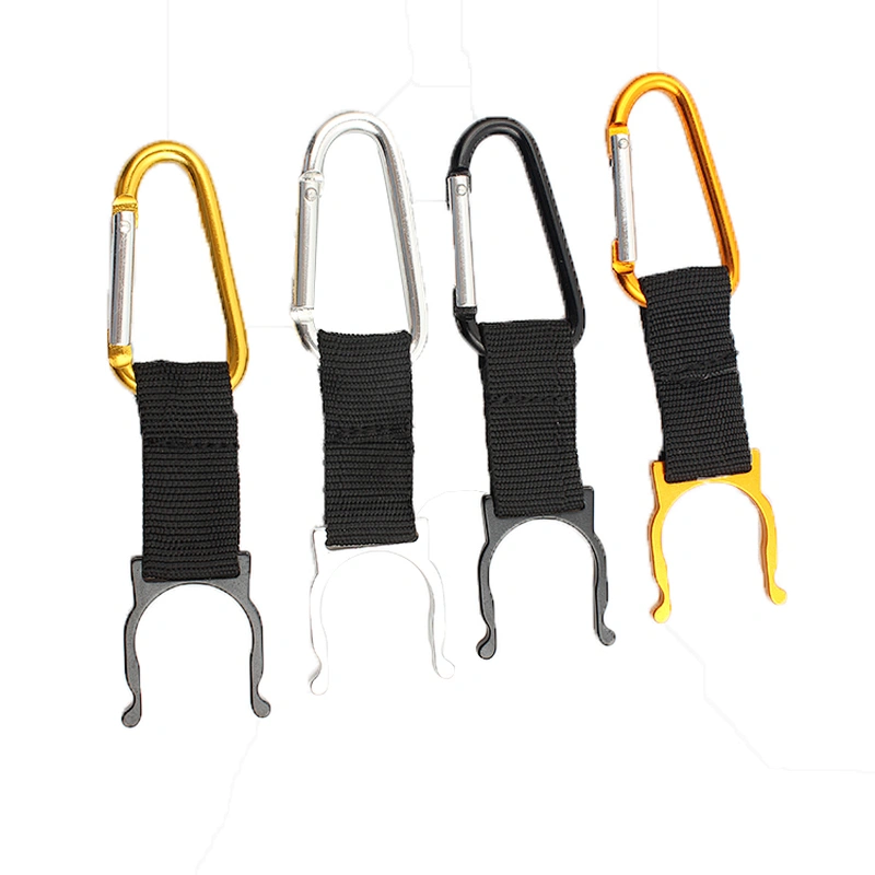 China manufacture nylon water bottle holder short carabiner lanyard